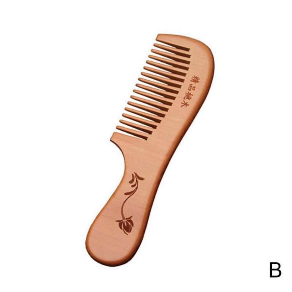 Wooden Comb Natural Wood Hair Beard Brush