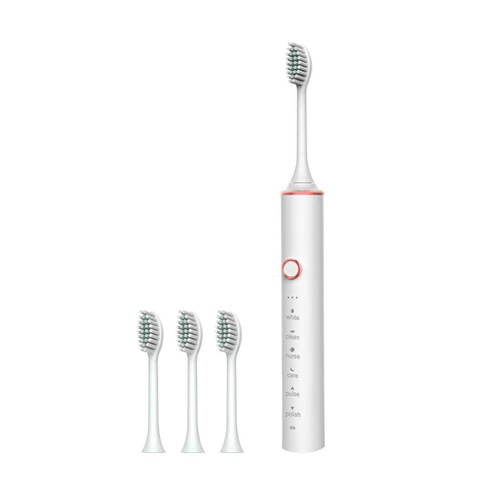 Ympuoqn Electric Toothbrush with 4 Brush Heads and 6-Speed