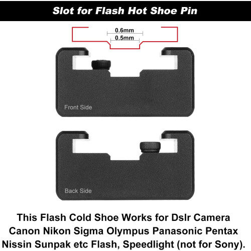 Adaptor de montare Flash Cold Shoe cu filet de 1/4"-20 2