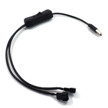 5V4-stifts till 2-vägs USB-adapterkabel för PC-fläkt