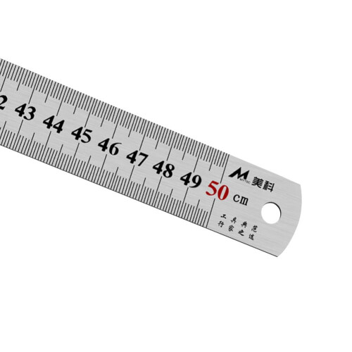 Dobbeltsidet stålmålebånd 100 cm