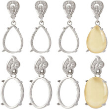 Verguld ovale cabochon hangerzettingen (8 stuks)