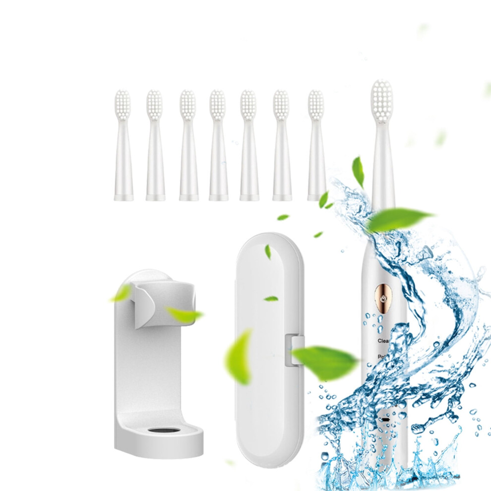 Electric Toothbrush for Adults with 8 Brush Heads and 5