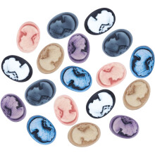 Hartsi Lady Head Cameo Cabochons 48 kpl 6 väriä