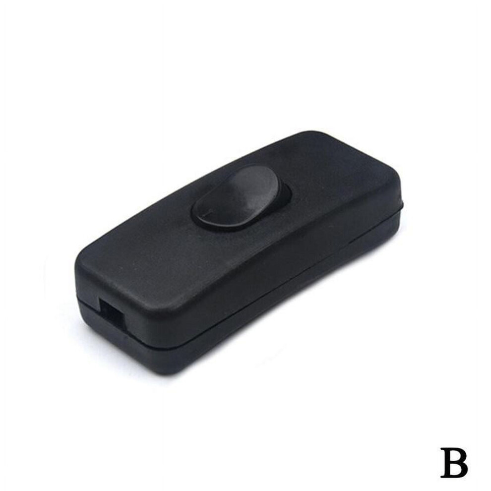 Inline Rocker Switch 2A Black White For Table Lamp 301029339912