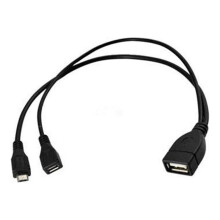 Καλώδιο OTG Micro USB θηλυκό σε micro αρσενικό 1 τεμάχιο