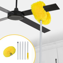 Plumeau en microfibre pour ventilateur de plafond avec rallonge de 170 cm