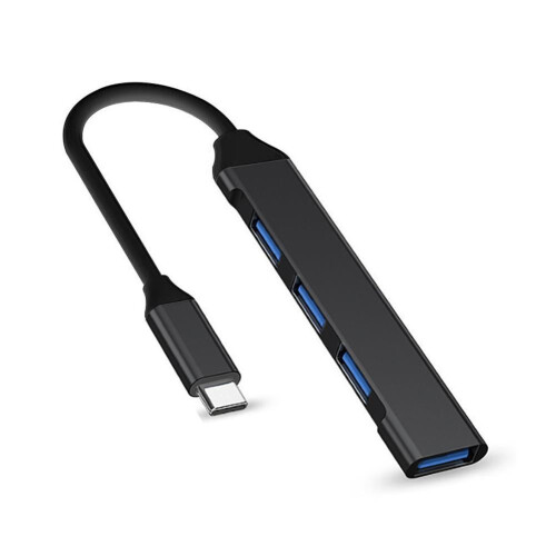 Adaptador concentrador USB-C con 4 puertos para portátil y Android