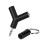 Mini Y-shaped 3.5mm headphone splitter with keyring 1