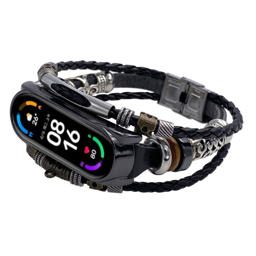 Viflosae Mi 6 Replacement Leather-Beading Bracelet Strap