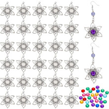 Blumenanhänger-Set mit 30 Cabochons