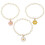 Parelarmband met stapelbare bloemhanger (3 stuks) 1