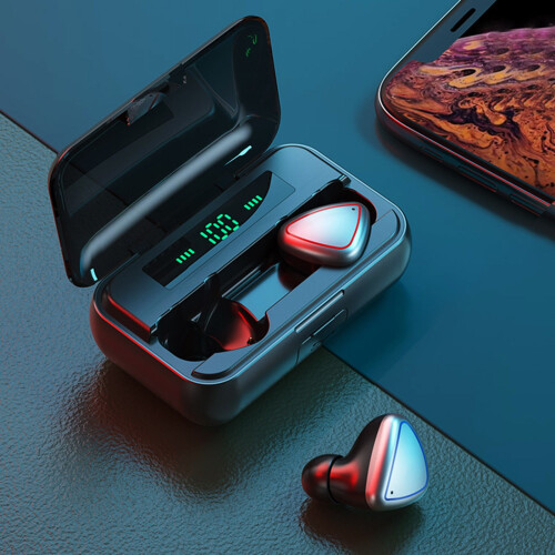 Fones de ouvido Bluetooth HiFi Zeceouar com display LED IPX7 1