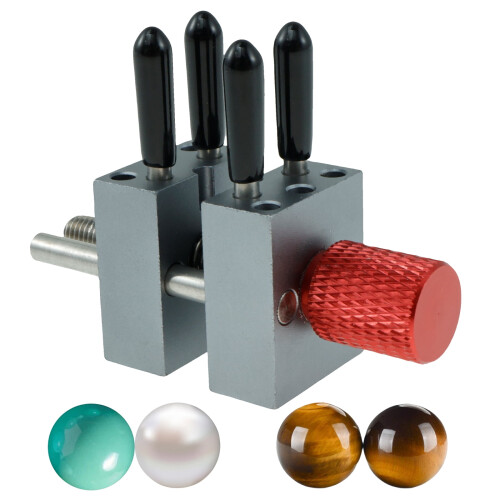 Mini tornillo de banco Grusce de aleación de aluminio ajustable de 100 mm 1