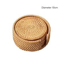 Geweven rotan onderzetters/placemats (6 stuks)