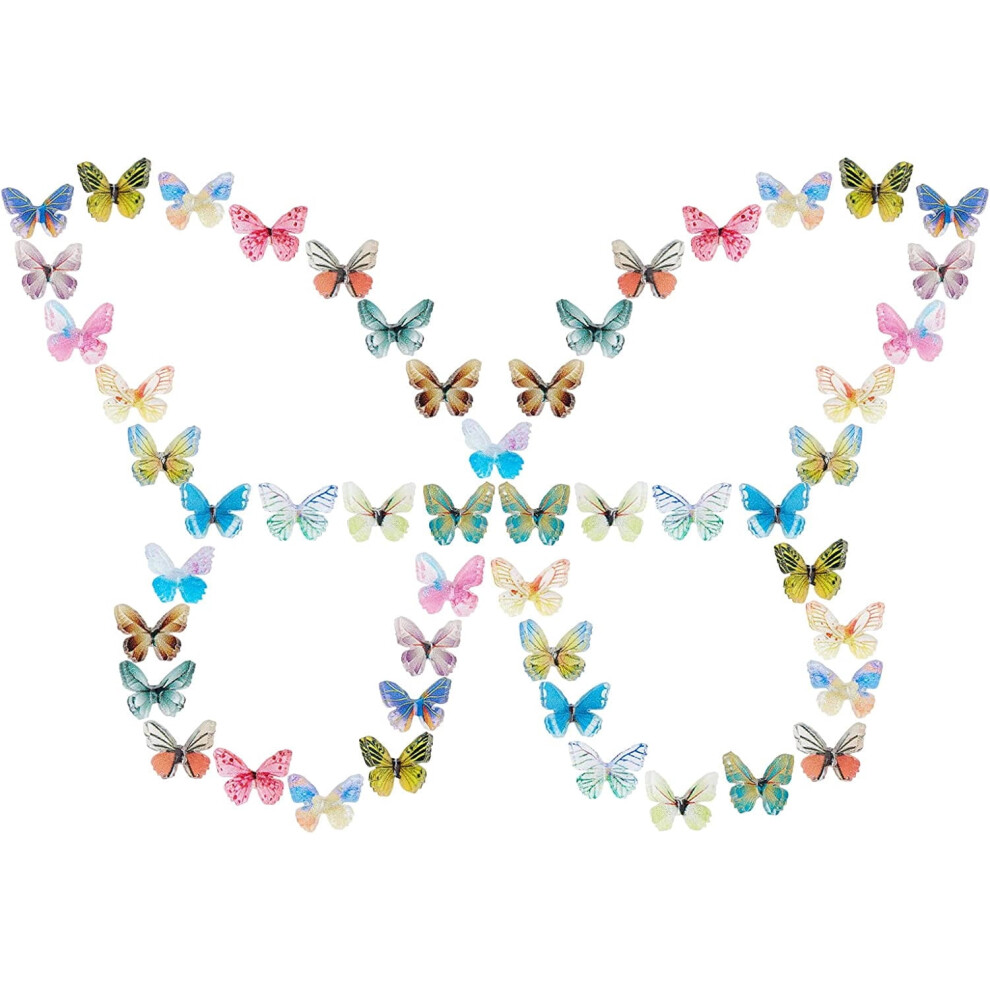 Butterfly Resin Charms 3D Flatback 1 Box