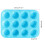 Moule à muffins rond en silicone alimentaire, 12 cavités 2