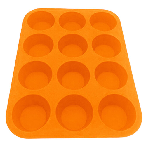 Moule à muffins rond en silicone alimentaire, 12 cavités 2
