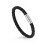 Magnetspänne flätat läderarmband silver rostfritt stål 1