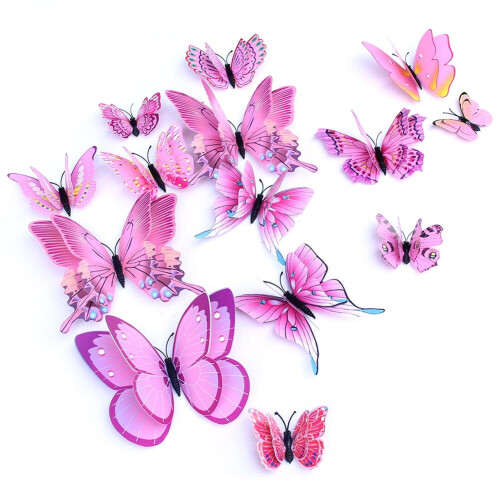 Butterfly Wall Sticker Magnetic PVC 12 pcs