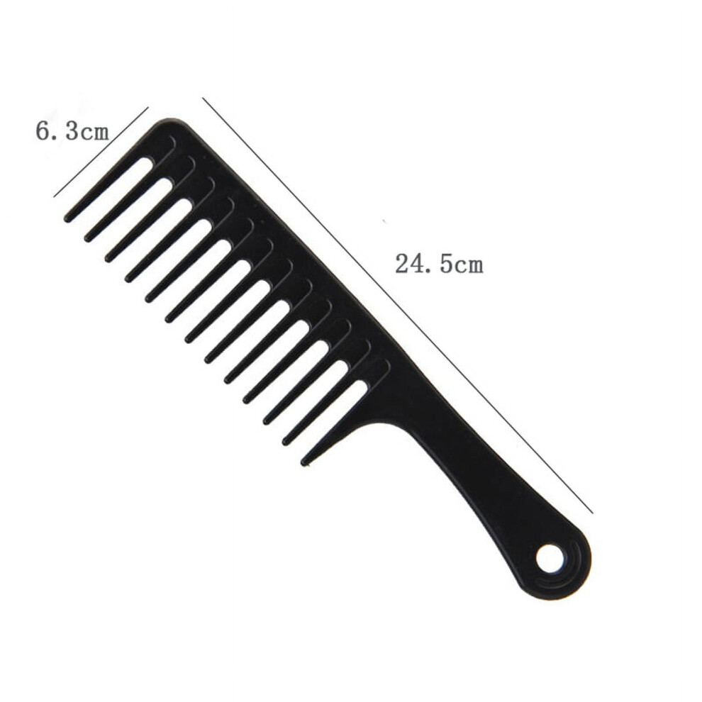 Wide Tooth Comb Heat-Resistant Black Plastic 1 Pack