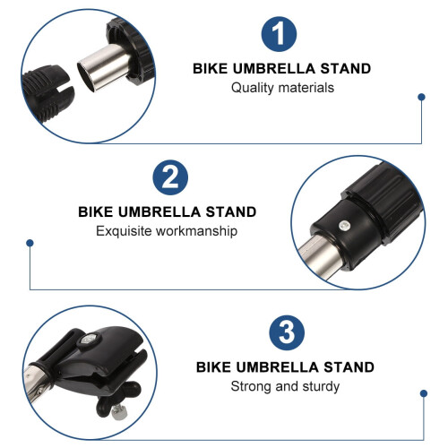 Paraplystativ til cykelstyr 4 stk. aluminiumslegering 2
