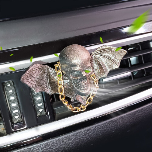 Décoration de diffuseur d'aromathérapie pour voiture en forme de crâne d'Halloween