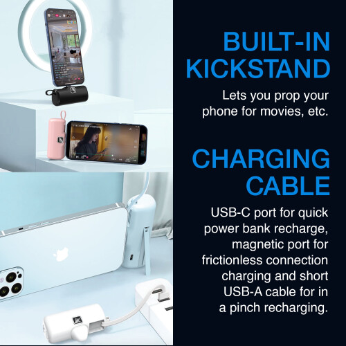 Caricabatterie portatile per iPhone 6-14 e AirPods 1