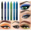 Glitter Metallic Eyelinerpotloden Waterdicht 6 stuks 2