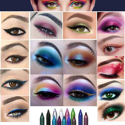 Glitter Metallic Eyelinerpotloden Waterdicht 6 stuks 2