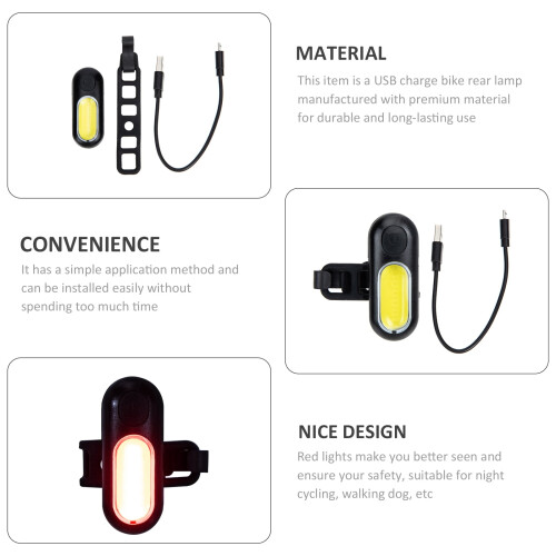 Feu arrière de vélo à LED rechargeable bicolore 2