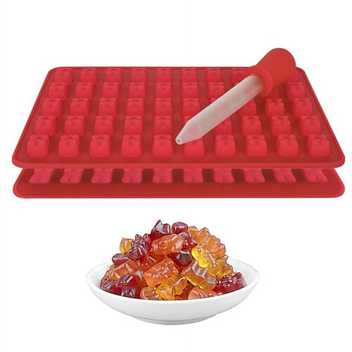 Καλούπι για καραμέλες Gummy Bear σε μπλε χρώμα, 50Cavities 2