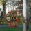 Artificial Christmas hanging basket with frosted pine cones 5