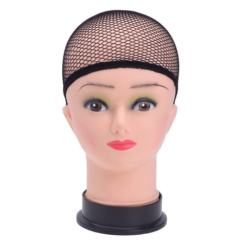 Elastische pruikmutsen voor dames, nylon mesh, 3-pack 2