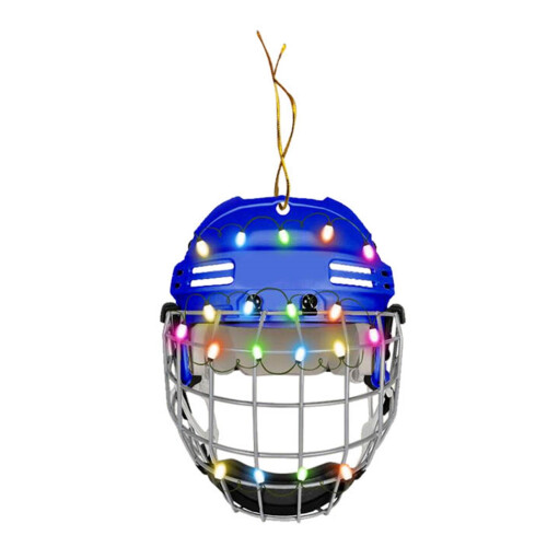 Weihnachtsanhänger Eishockeyhelm mit Käfig (1 Stück) 1
