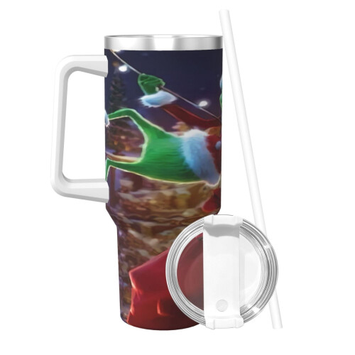 Personalisierter 40-Unzen-Edelstahlbecher mit Griff und 1