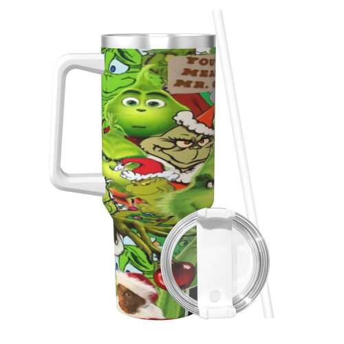 40-Unzen-Edelstahlbecher mit Griff und Strohhalm 1