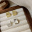 925 Silver Frosted Ear Studs Cold Wind Design 1 Pair 3