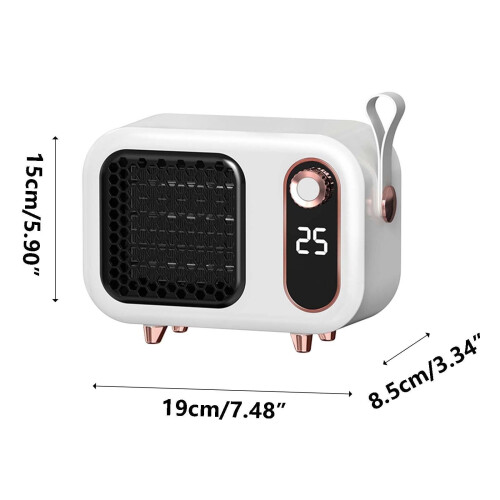 Zeceouar mini-verwarmingselement 1000W, thermo-elektrisch, wit 1