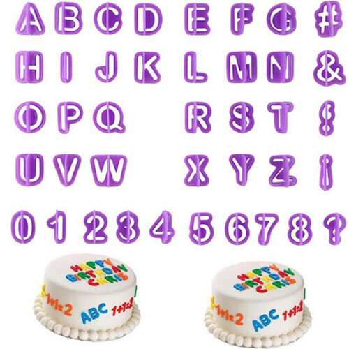 Ensemble d'emporte-pièces formes alphabet 40 pièces 2
