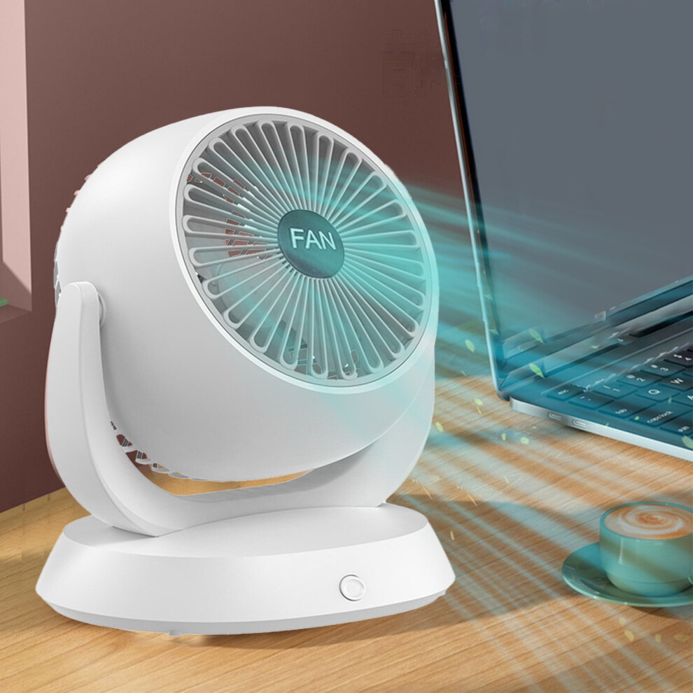 Yanhaigong Small Desktop Fan Rechargeable 3-Speed 90 Tilt 969218136492
