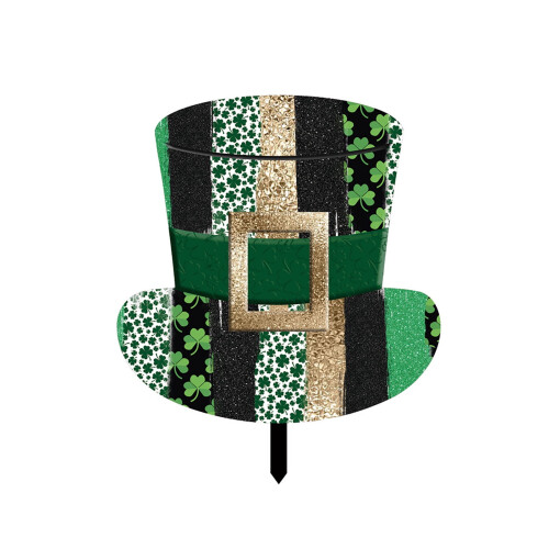 Panneau de jardin vert pour la Saint-Patrick avec piquets 1