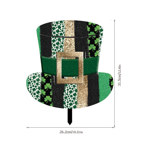 Panneau de jardin vert pour la Saint-Patrick avec piquets 2