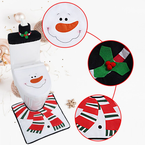 Weihnachtsmann-Tür- und Toilettendeckel-Set (4-teilig) 1