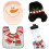 Weihnachtsmann-Tür- und Toilettendeckel-Set (4-teilig) 3
