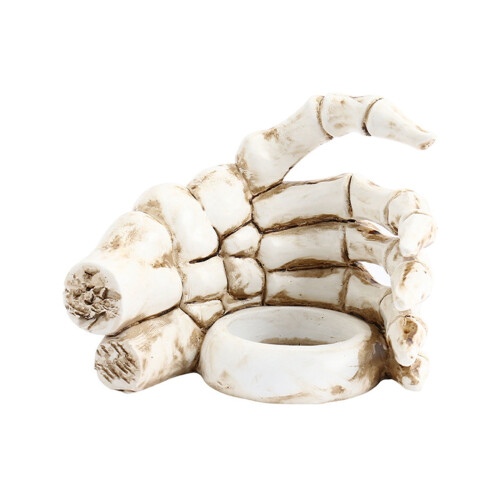 Halloween skelet hand kaarsenhouder van hars (1 stuk) 2