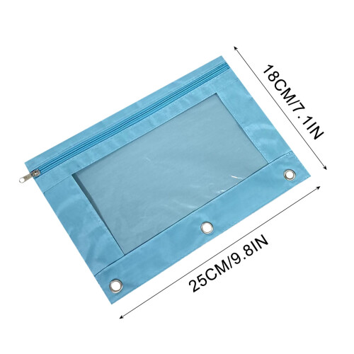 Θήκη μολυβιών PVC Wzzjkit με 3 τρύπες, μονό φερμουάρ, 2