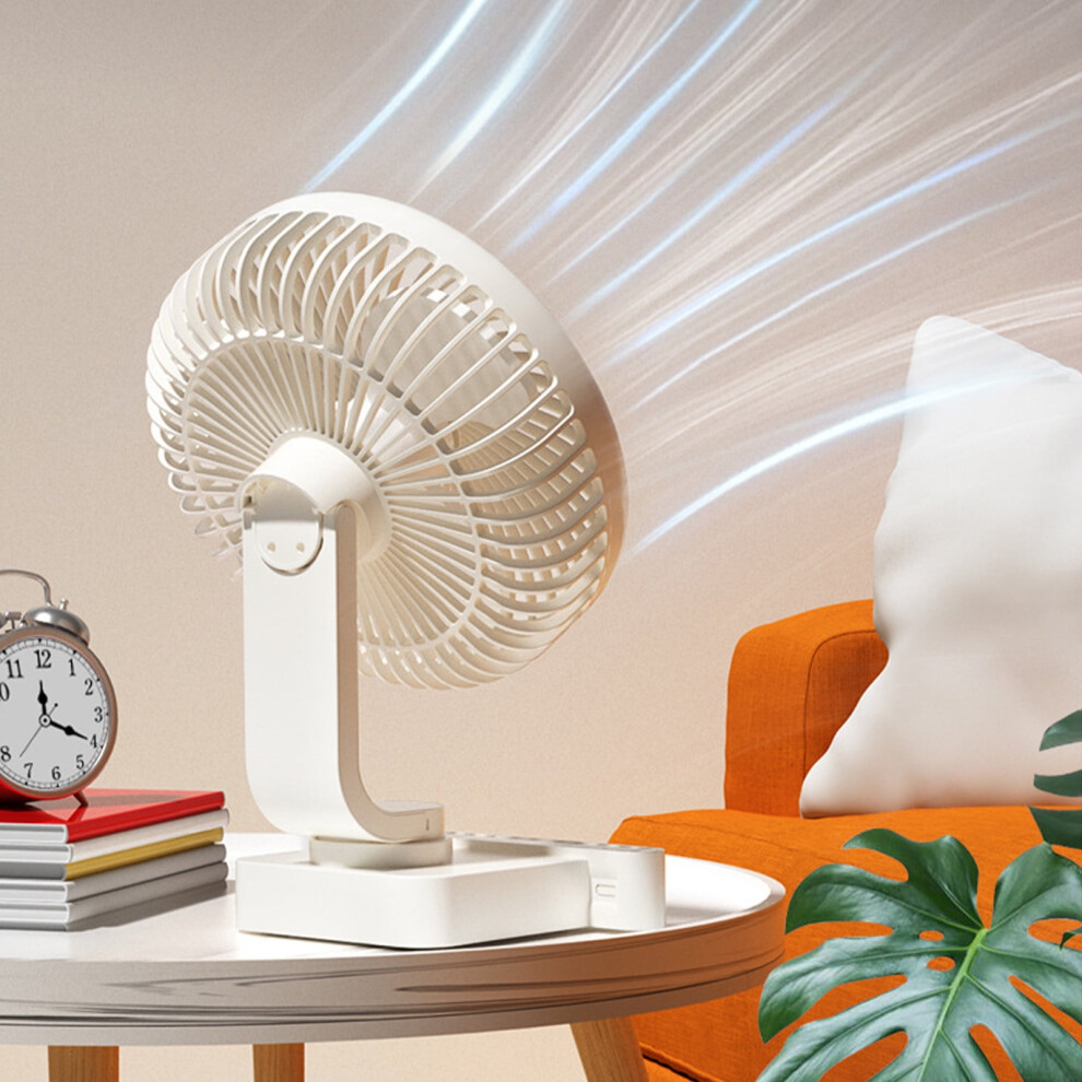 Yanhaigong Desktop Fan Rechargeable Led 180 Tilt 3-Speed 969218136911
