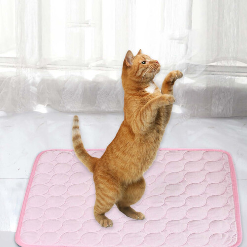 Self-Cooling Pet Mat Ice Silk Large Washable 1