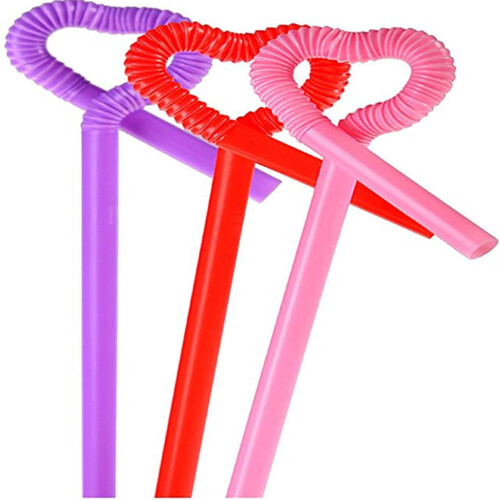 Flexible Plastic Drinking Straws 10.2 Inches 500 Pcs 2